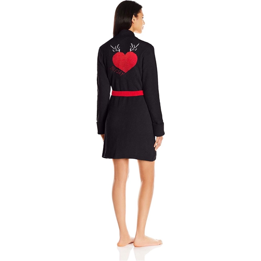 BETSEY JOHNSON HEART BLACK ROBE
